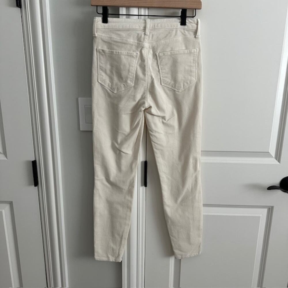 L'AGENCE Marguerite Skinny Cream Corduroy Pants Size: 25 - Picture 9 of 12